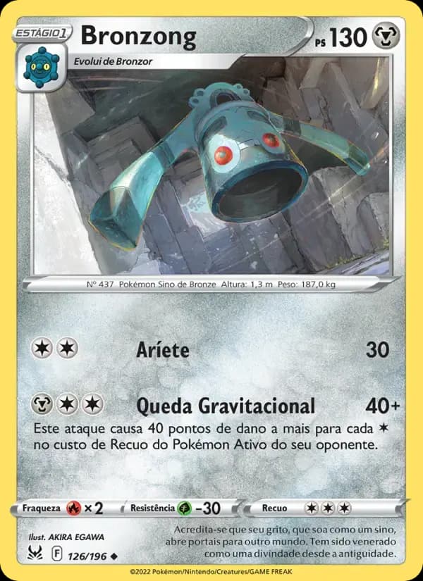 Bronzong — Origem Perdida 126 Portuguese Pokémon card