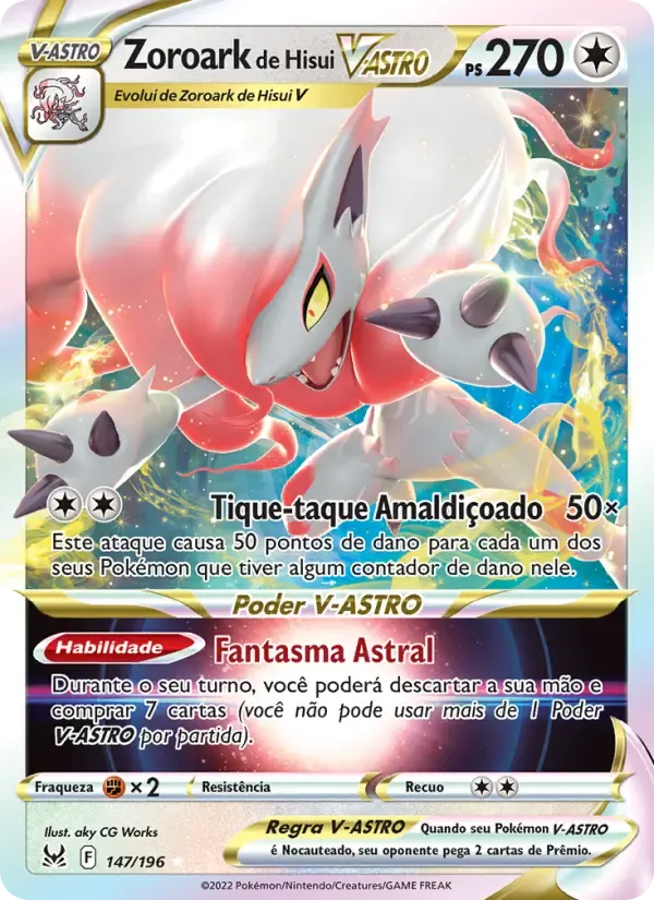 Zoroark de Hisui V-ASTRO — Origem Perdida 147 Portuguese Pokémon card