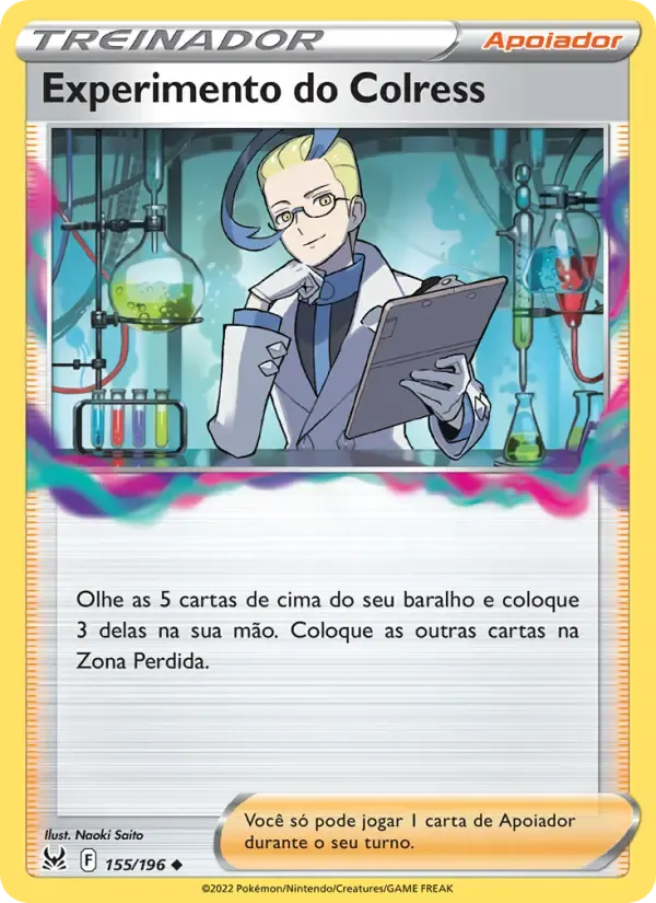 Experimento do Colress — Origem Perdida 155 Portuguese Pokémon card