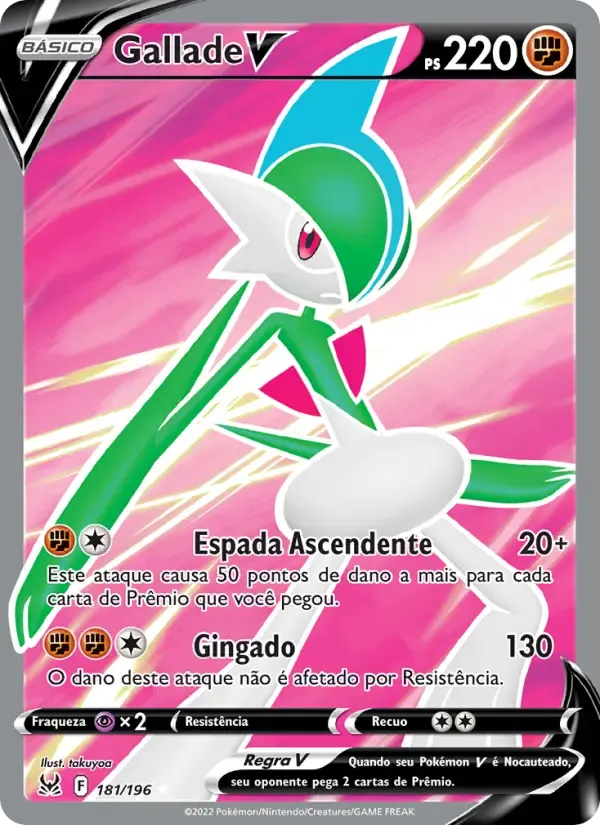 Gallade V — Origem Perdida 181 Portuguese Pokémon card