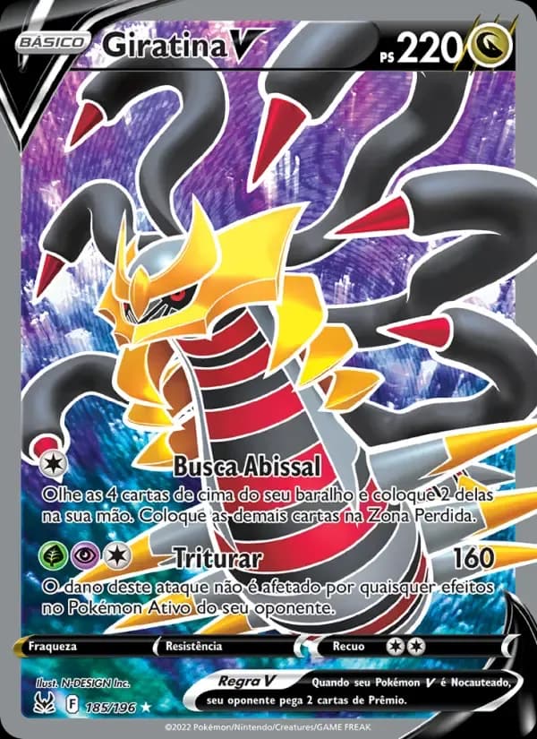 Giratina V — Origem Perdida 185 Portuguese Pokémon card