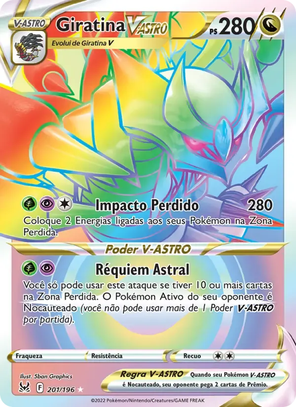 Giratina V-ASTRO — Origem Perdida 201 Portuguese Pokémon card