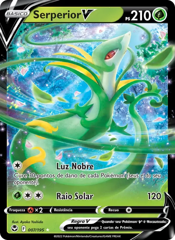 Serperior V — Tempestade Prateada 7 Portuguese Pokémon card