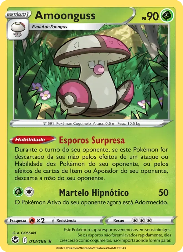Amoonguss — Tempestade Prateada 12 Portuguese Pokémon card