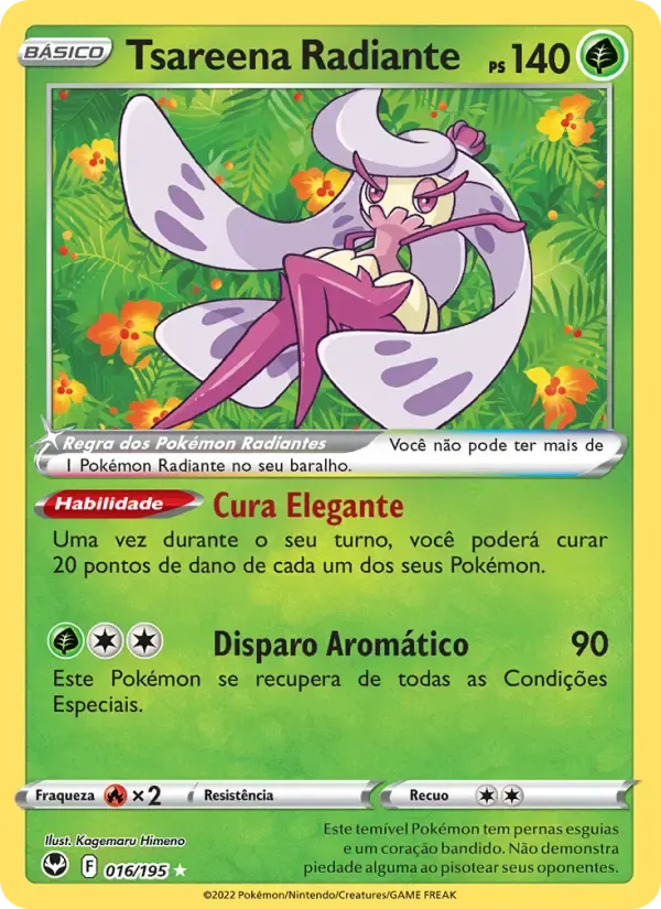Tsareena Radiante — Tempestade Prateada 16 Portuguese Pokémon card