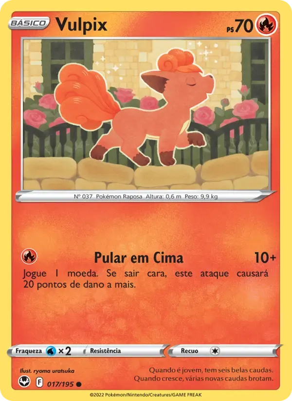 Vulpix — Tempestade Prateada 17 Portuguese Pokémon card