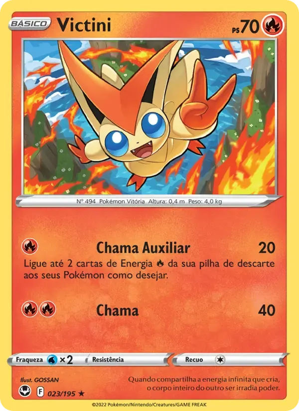 Victini — Tempestade Prateada 23 Portuguese Pokémon card