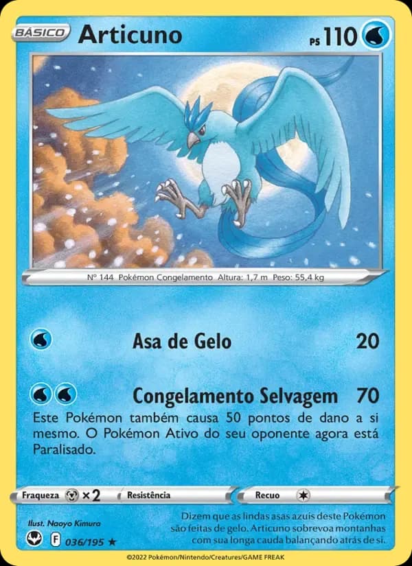 Articuno — Tempestade Prateada 36 Portuguese Pokémon card
