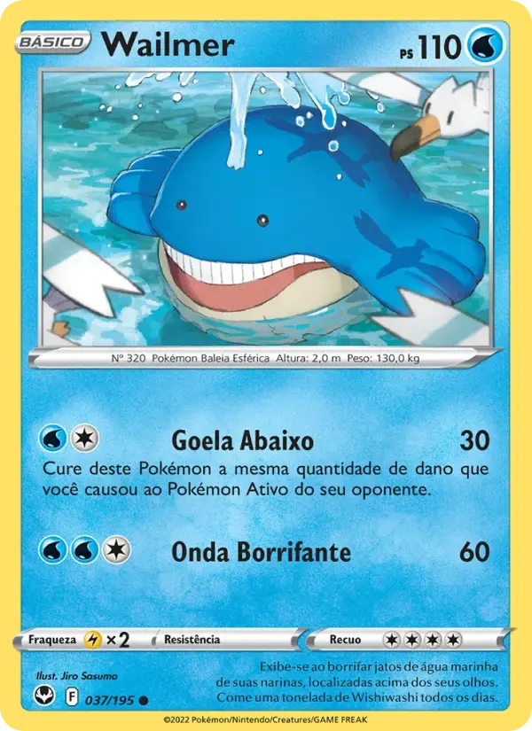 Wailmer — Tempestade Prateada 37 Portuguese Pokémon card