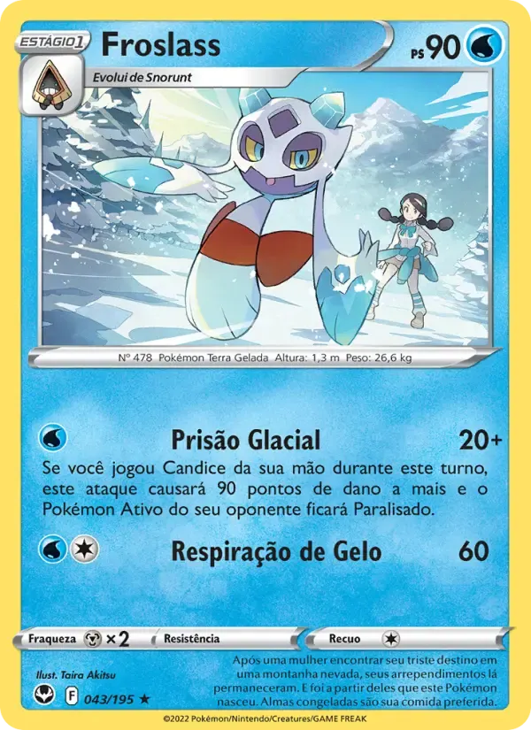 Froslass — Tempestade Prateada 43 Portuguese Pokémon card