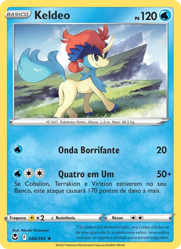 Keldeo — Tempestade Prateada 46 Portuguese Pokémon card