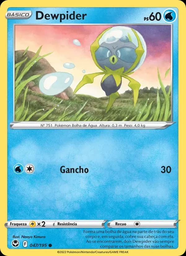 Dewpider — Tempestade Prateada 47 Portuguese Pokémon card
