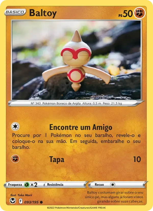 Baltoy — Tempestade Prateada 93 Portuguese Pokémon card