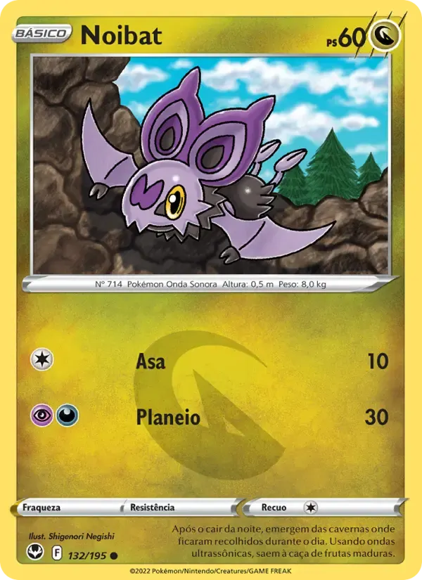 Noibat — Tempestade Prateada 132 Portuguese Pokémon card