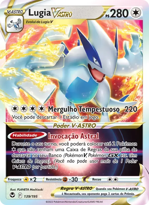 Lugia V-ASTRO — Tempestade Prateada 139 Portuguese Pokémon card