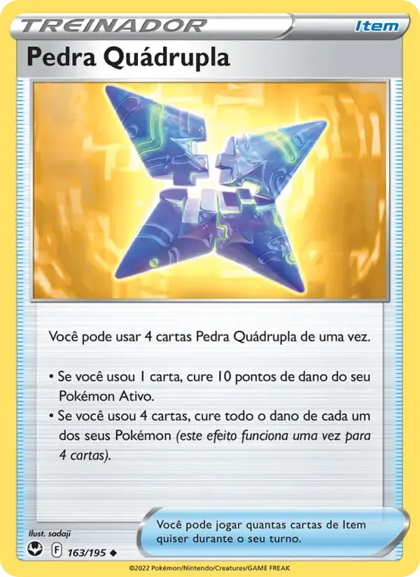 Pedra Quádrupla — Tempestade Prateada 163 Portuguese Pokémon card