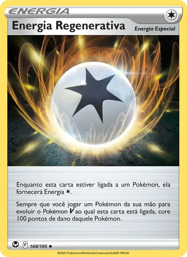 Energia Regenerativa — Tempestade Prateada 168 Portuguese Pokémon card