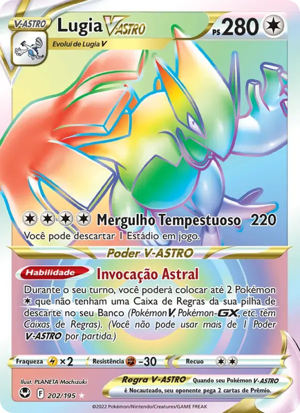 Lugia V-ASTRO — Tempestade Prateada 202 Portuguese Pokémon card