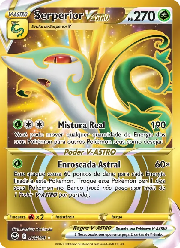 Serperior V-ASTRO — Tempestade Prateada 210 Portuguese Pokémon card