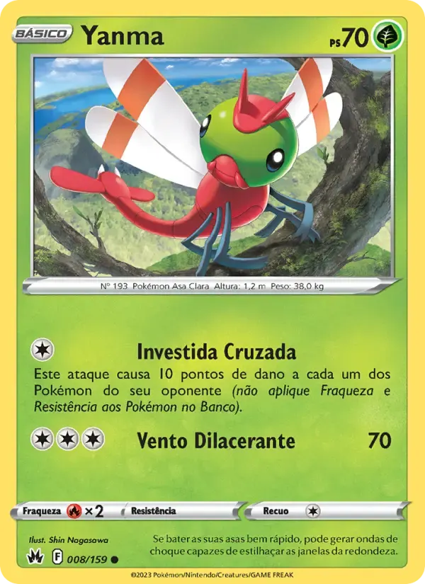 Yanma — Realeza Absoluta 8 Portuguese Pokémon card