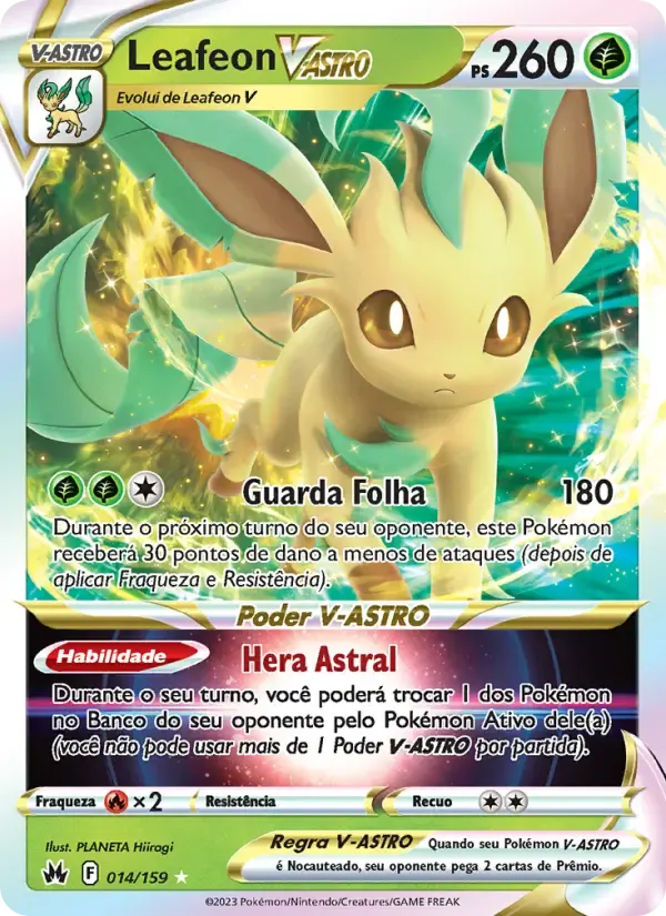 Leafeon V-ASTRO — Realeza Absoluta 14 Portuguese Pokémon card