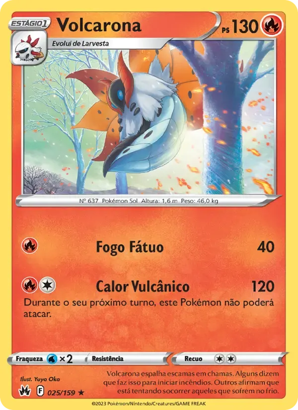 Volcarona — Realeza Absoluta 25 Portuguese Pokémon card