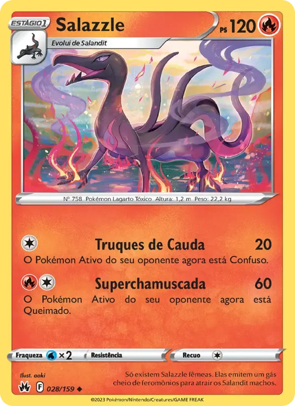 Salazzle — Realeza Absoluta 28 Portuguese Pokémon card