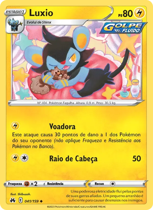 Luxio — Realeza Absoluta 41 Portuguese Pokémon card
