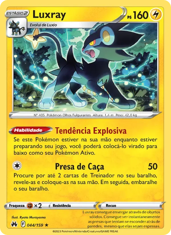 Luxray — Realeza Absoluta 44 Portuguese Pokémon card