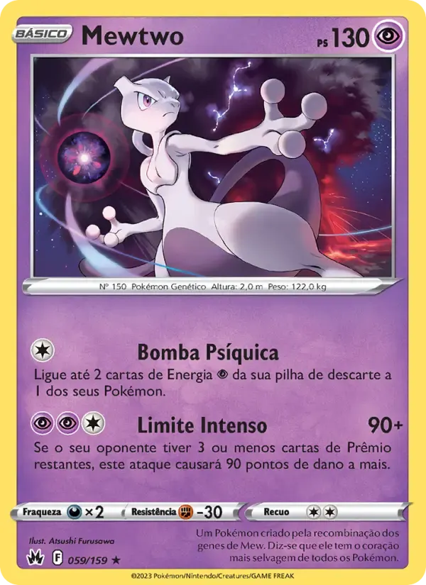 Mewtwo — Realeza Absoluta 59 Portuguese Pokémon card