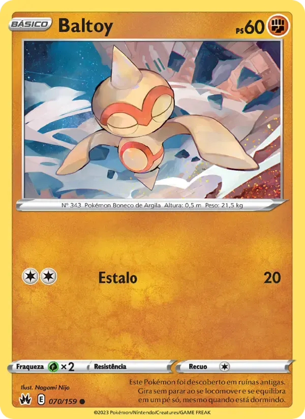Baltoy — Realeza Absoluta 70 Portuguese Pokémon card