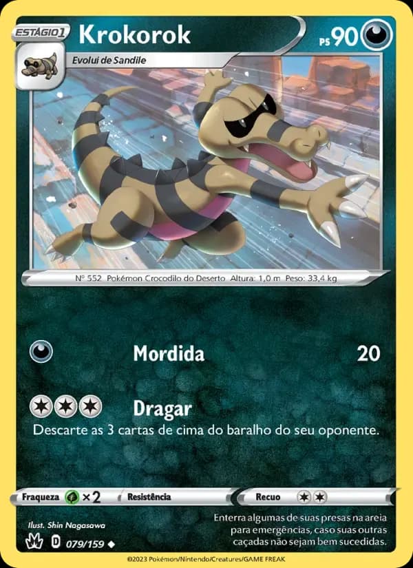 Krokorok — Realeza Absoluta 79 Portuguese Pokémon card