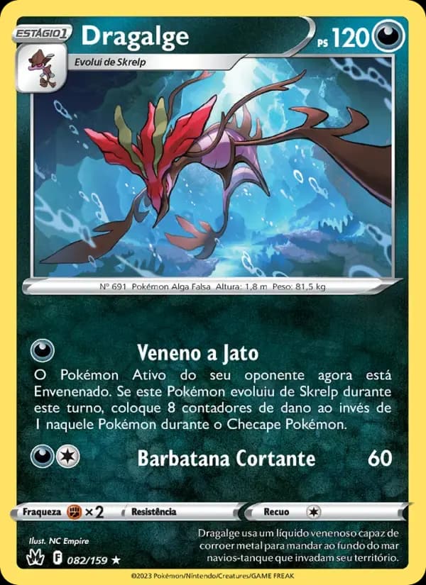 Dragalge — Realeza Absoluta 82 Portuguese Pokémon card
