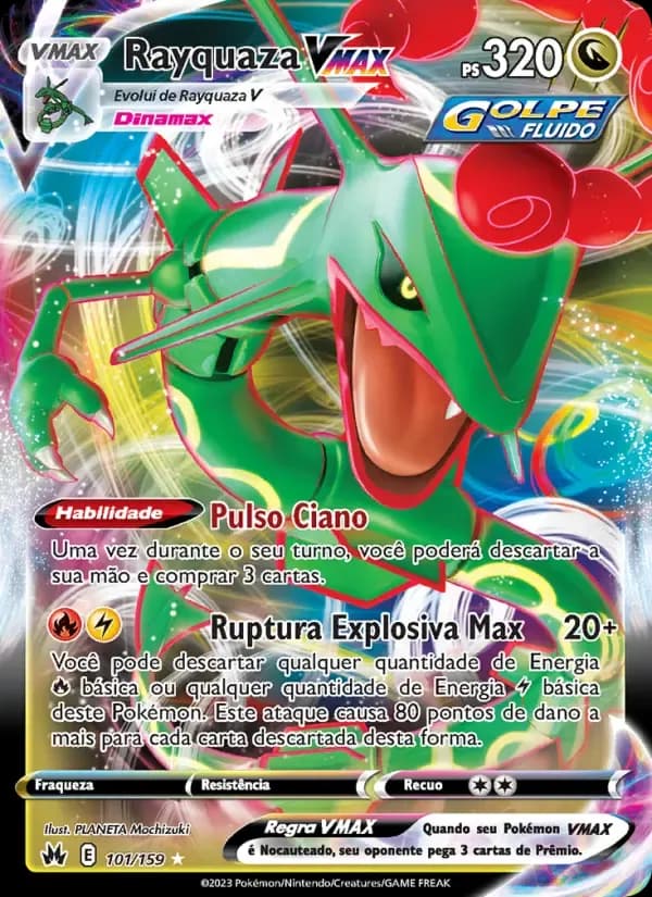 Rayquaza VMAX — Realeza Absoluta 101 Portuguese Pokémon card
