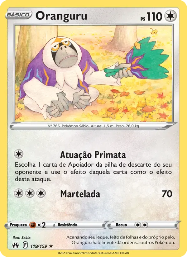 Oranguru — Realeza Absoluta 119 Portuguese Pokémon card