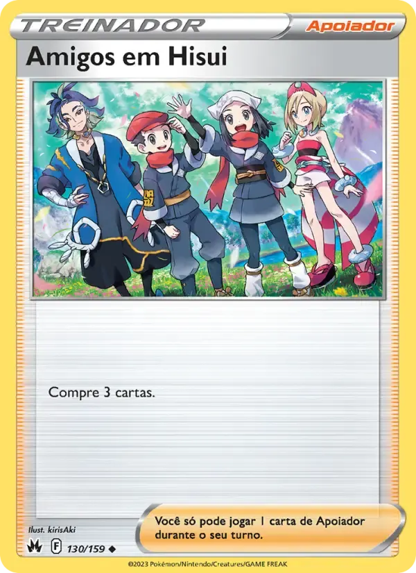 Amigos em Hisui — Realeza Absoluta 130 Portuguese Pokémon card