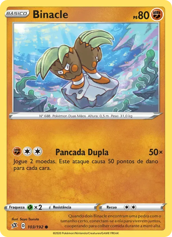 Binacle — Rixa Rebelde 103 Portuguese Pokémon card