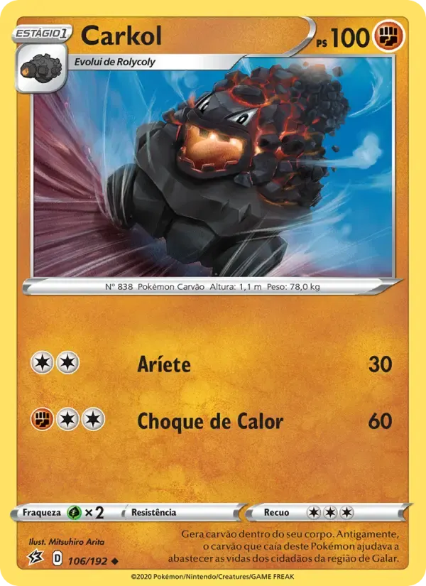 Carkol — Rixa Rebelde 106 Portuguese Pokémon card