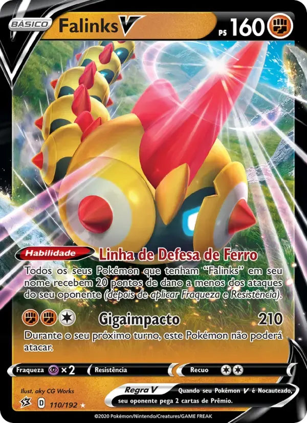 Falinks V — Rixa Rebelde 110 Portuguese Pokémon card