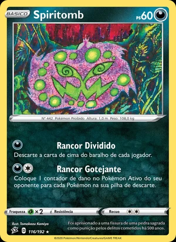 Spiritomb — Rixa Rebelde 116 Portuguese Pokémon card