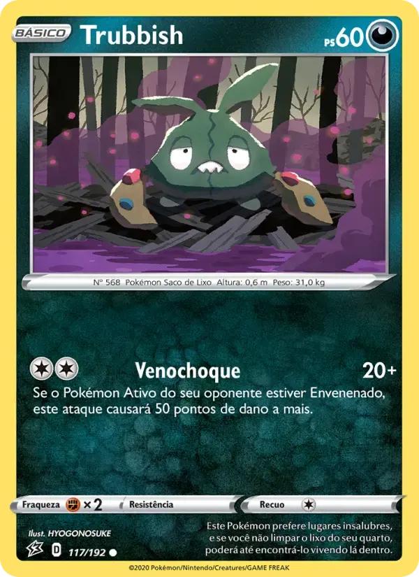 Trubbish — Rixa Rebelde 117 Portuguese Pokémon card