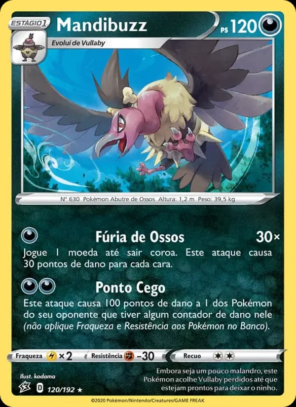 Mandibuzz — Rixa Rebelde 120 Portuguese Pokémon card