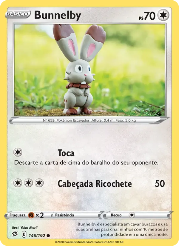 Bunnelby — Rixa Rebelde 146 Portuguese Pokémon card