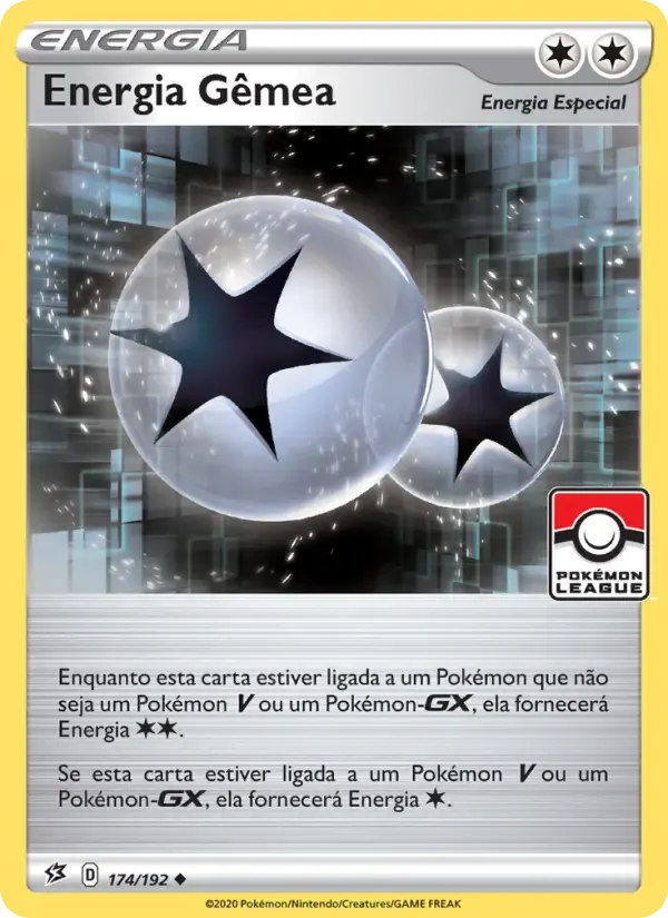 Energia Gêmea — Rixa Rebelde 174 Portuguese Pokémon card