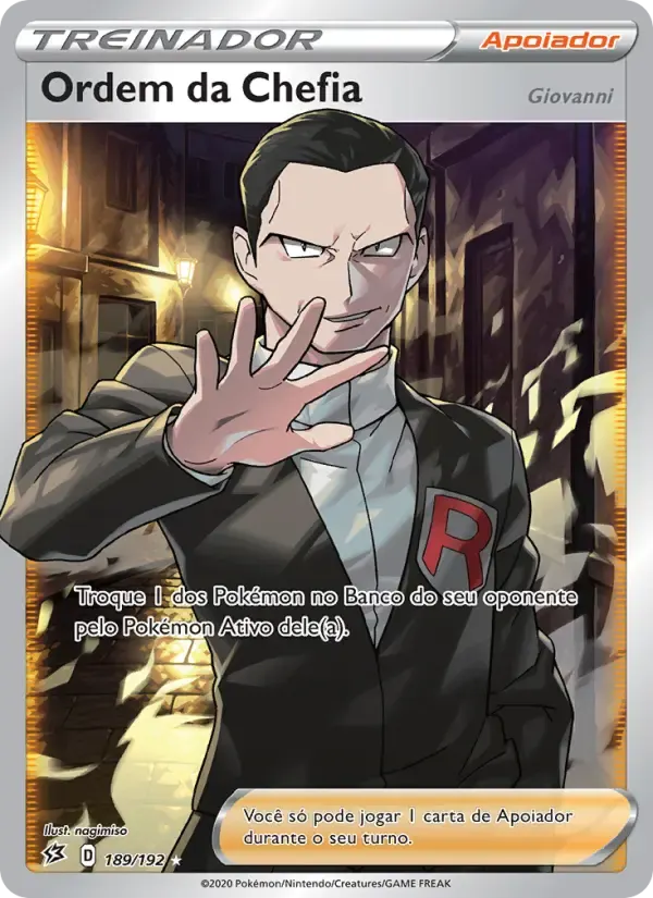 Ordem da Chefia — Rixa Rebelde 189 Portuguese Pokémon card