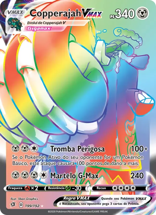 Copperajah VMAX — Rixa Rebelde 199 Portuguese Pokémon card