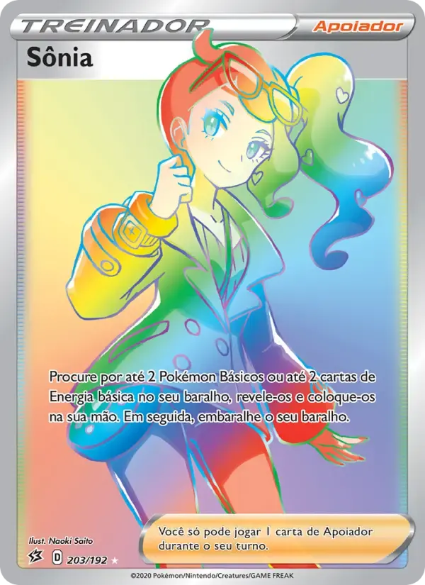 Sônia — Rixa Rebelde 203 Portuguese Pokémon card