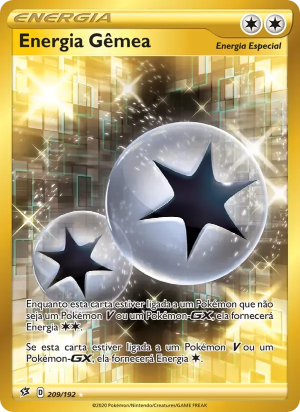 Energia Gêmea — Rixa Rebelde 209 Portuguese Pokémon card