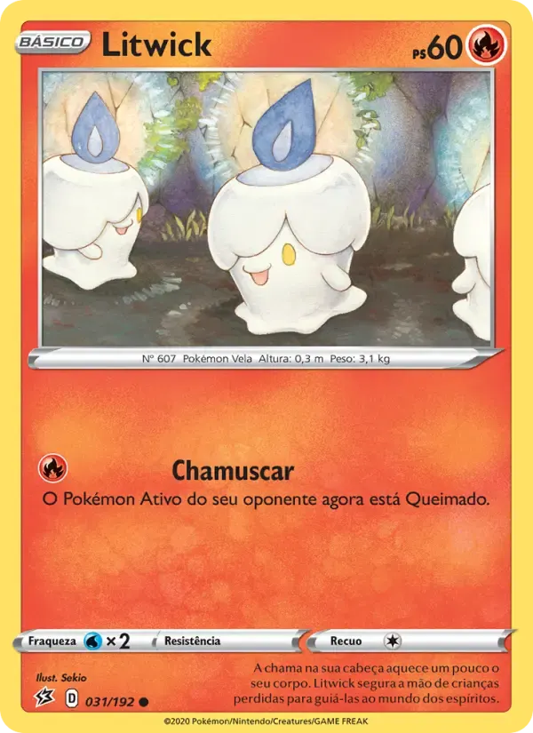 Litwick — Rixa Rebelde 31 Portuguese Pokémon card
