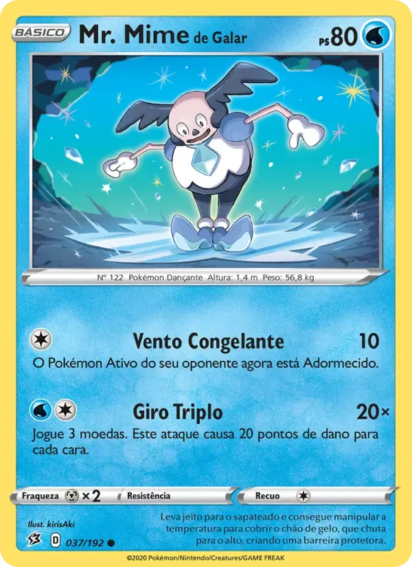 Mr. Mime de Galar — Rixa Rebelde 37 Portuguese Pokémon card